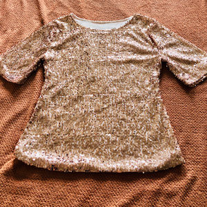 Rose gold shimmer t-shirt - Never worn!
